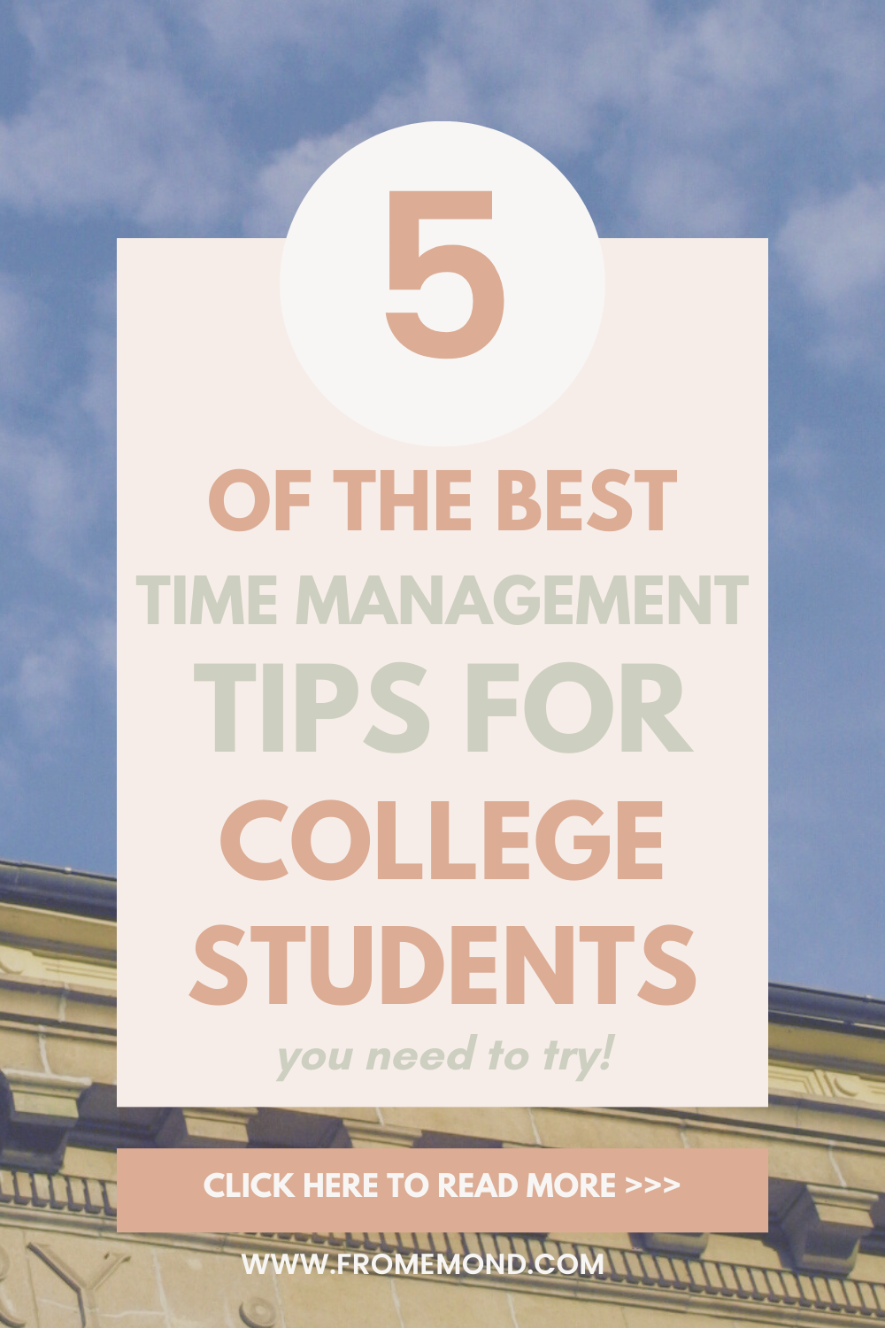 how to manage time in college